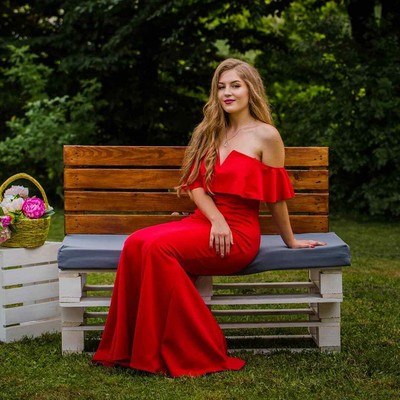 coast red scuba dress