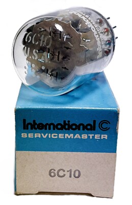 6C10 GE Rebranded by Internation C , NOS. Dot GE .Triple Triode Subst. for 6BK11