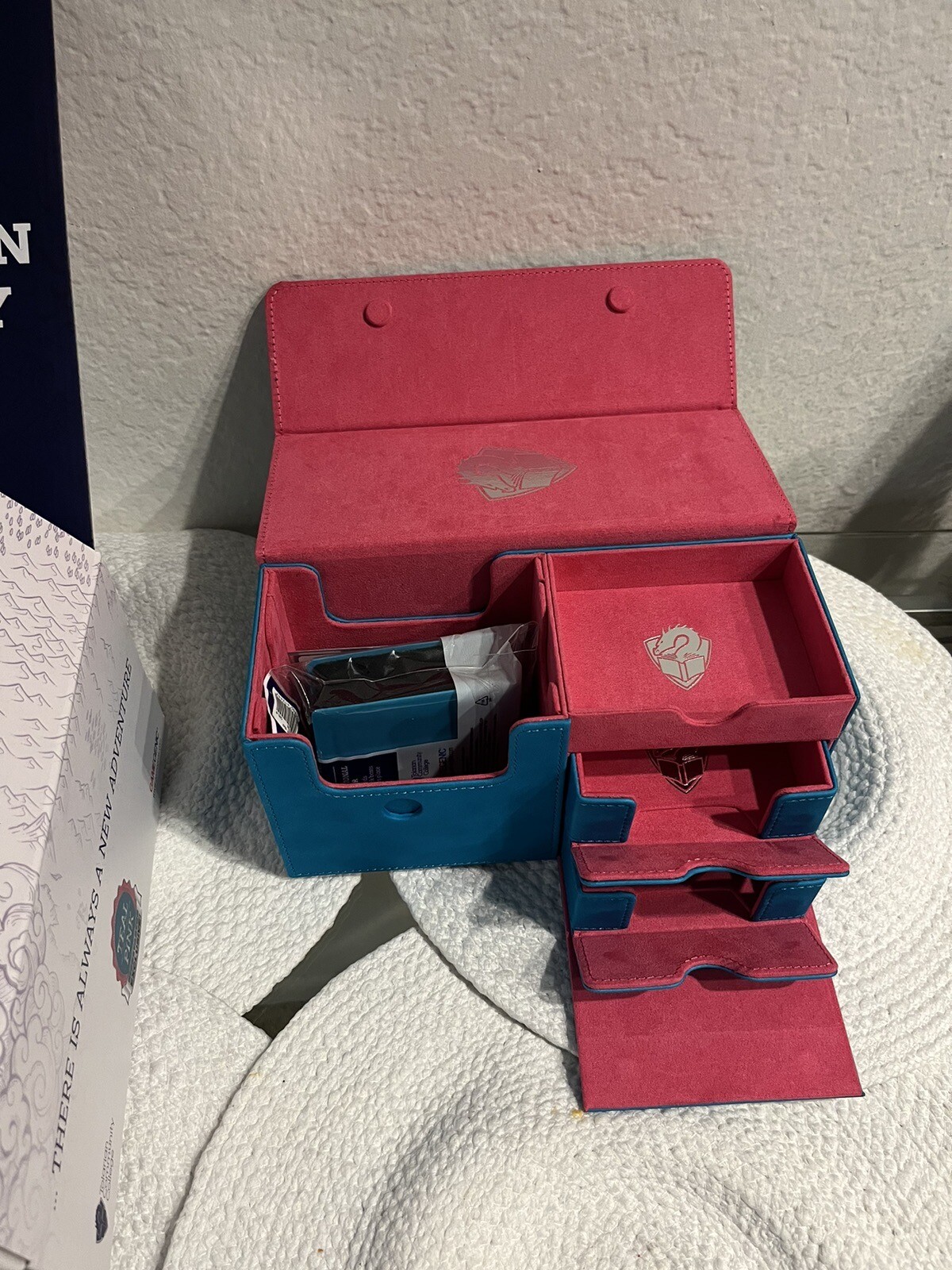 TEAL / PINK The Academic 133+ XL Gamegenic Deck Box Kickstarter