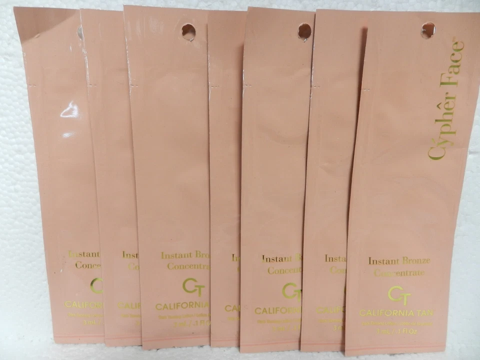 5 PACKS CYPHER FACE FOR FACES INSTANT BRONZER TANNING LOTION CALIFORNIA TAN - Image 2 of 2