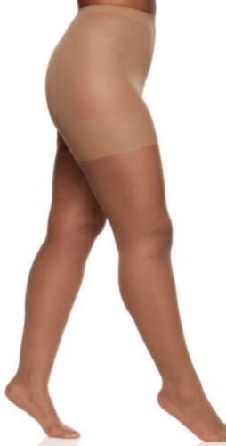 2 Leggs Silken Mist Ultra Sheer Control Top Pantyhose Size Q+ Sun Beige 2 In Ea - Picture 3 of 3
