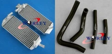 Aluminum Radiator & Black hoses fit Suzuki RM250 RM 250 1996-2000 1997 1998 1999