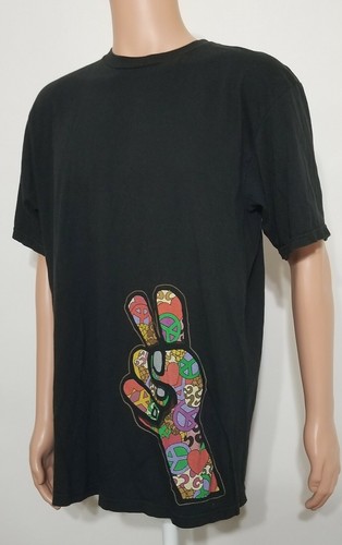 Ben & Jerry's Peace Love Ice Cream Black T Shirt XL Made In USA Short Sleeve - Picture 5 of 12