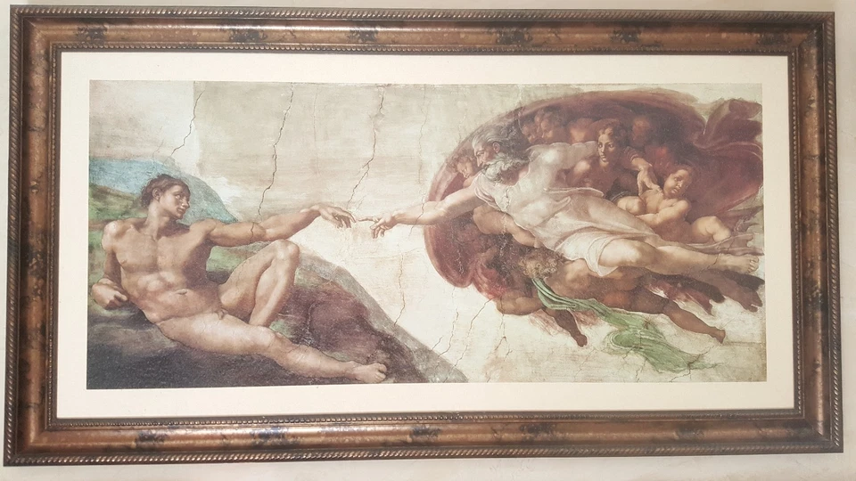 Pintura La Creación de Adán 3 pies x 5 pies (enmarcado) Foto 2 de 2