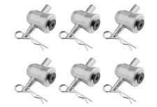 6Pack Aluminum Half Conical Coupler with Clips Pins for Stage Truss Trusses Bed