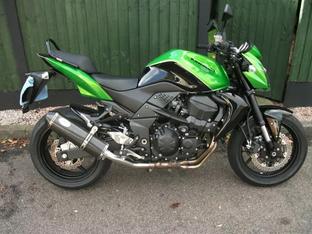 Kawasaki Z750 2007 12 Carbon round road legal Motorbike Exhaust Can