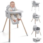 Baby High Chair for 6 Months+, Foldable High Chairs for Babies and Toddlers, Con