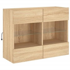 TV Wall Cabinets with LED Lights TV Wall Unit Storage Floating TV Unit vidaXL