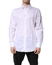 Preloved dolce & gabbana Classic White Pinstripe Dress Shirt Men