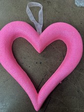 Pink Gltter Styrofoam Heart/ Valentine Decor/ Valentine DIY Craft 6 Pack