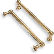  NWOB 10 Pack  8 Inch Hole Center  Brushed Brass Cabinet Pulls  Heavy Duty
