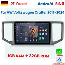 Per VW Crafter 2017-2024 ﻿Carplay Android Auto GPS Navi Autoradio BT Wifi 1+32GB