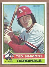 1976 Topps HOF #290 TED SIMMONS **CENTERED** NEAR MINT CONDITION