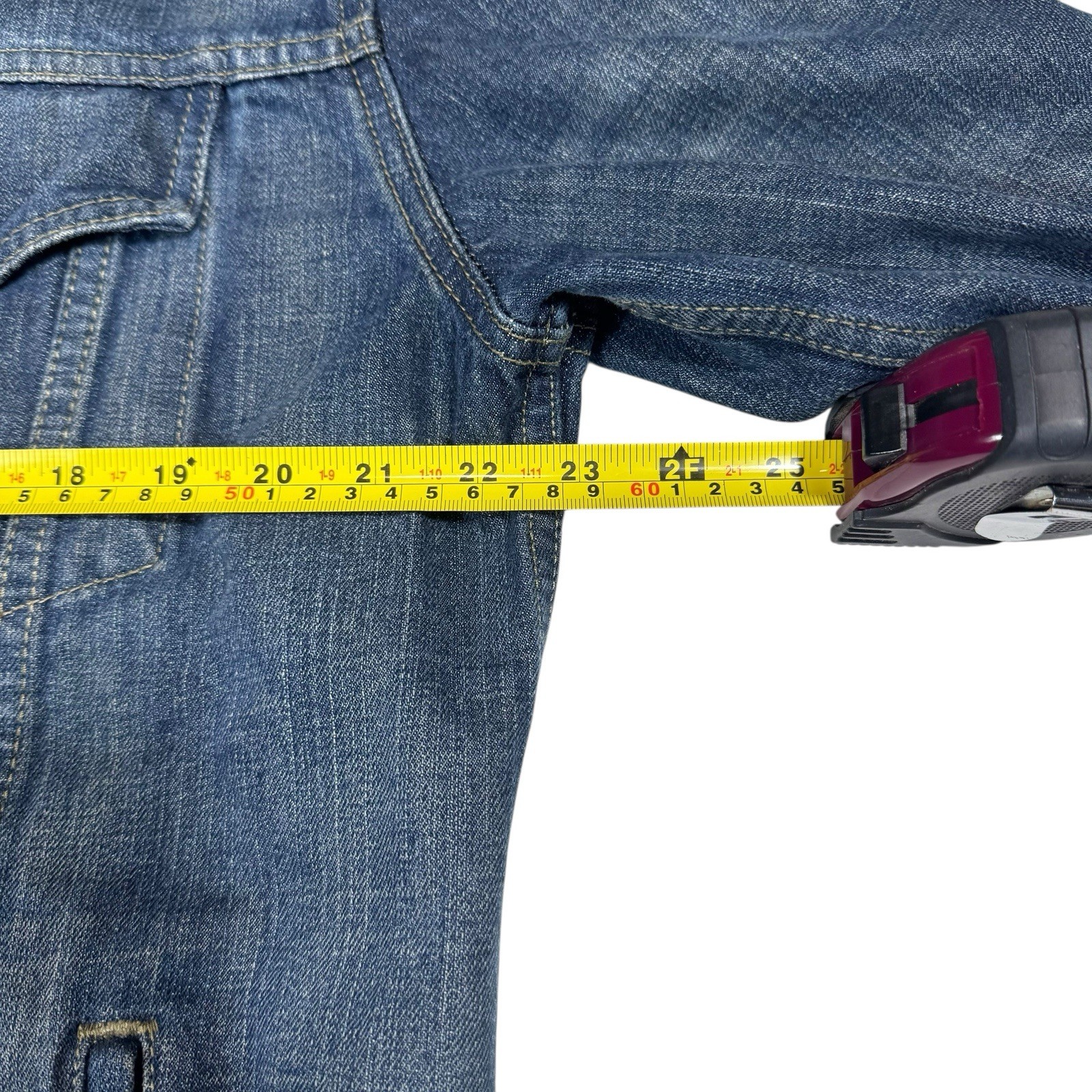 Levi’s Men’s Denim Trucker Jacket XL Blue Jean Vintage Wash Button Front Coat thumbnail 5