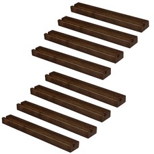 Ilyapa Record Display Wall Mounted Shelf, 8 Pack - Espresso Wooden