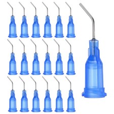 66Pcs 0.5Inch 22Ga 45  Angled Dispensing Needles, Blue