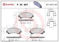 Bremsbelagsatz Scheibenbremse Prime Brembo P 34 007 FüR MAX Isuzu TFR TFS 1 2 3