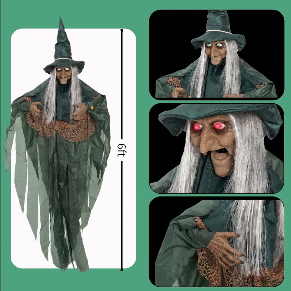 Halloween Dekoration Outdoor Halloween Animatronics Bewegung aktiviert 6 Fuß Cre... - Bild 4 von 4