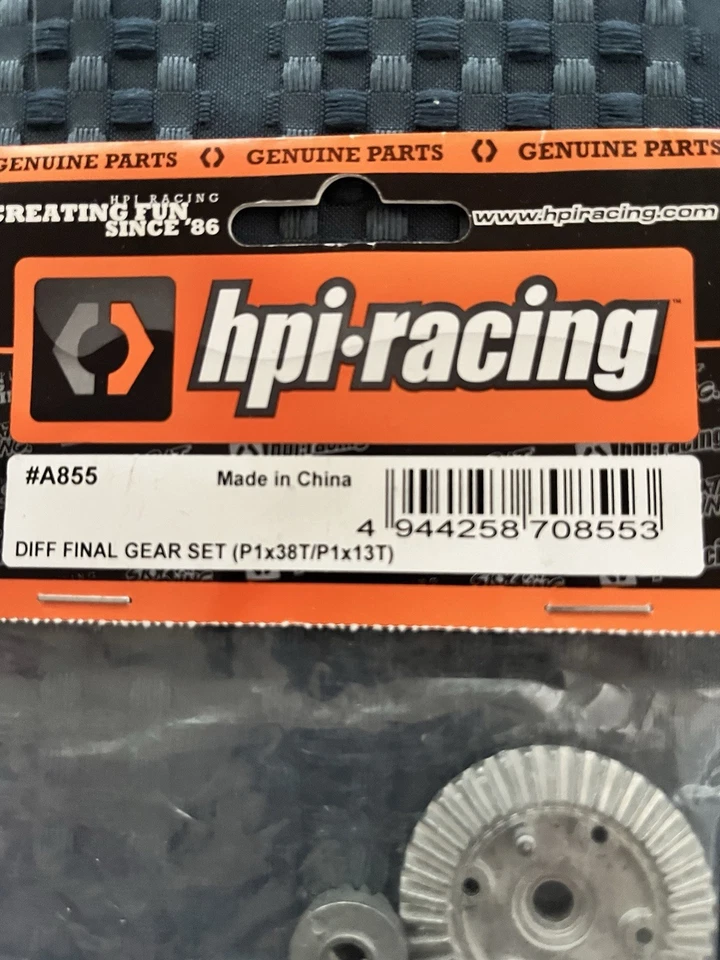 RC HPI Nitro RS4 MT Final Diff Gear Set Cast Metal Gray A855 Hobby Car Part Set - Image 3 of 4