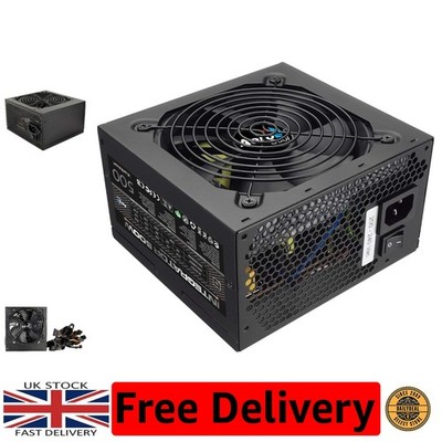 Elegantes schwarzes 500W Netzteil - 80 Plus Bronze, 6 SATA & PCIe Anschlüsse enthalten