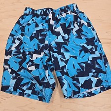 Nike Graphic Swim Trunks Youth Boys Size Medium 10-12 YRS Blue Mesh Liner