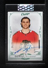 2020 Upper Deck Clear Cut Champs Rookies Green 6/25 Alec Regula #C-RE Auto 0ut6