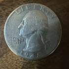 1945 Washington Quarter Silver 25C Circulated US Coin
