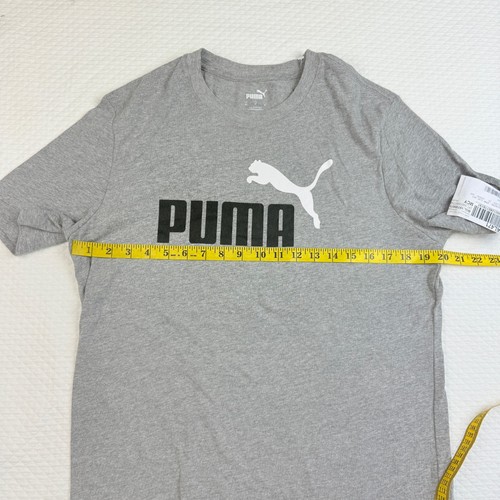 Camiseta Puma Essential Logo Para Hombre Talla Mediana Gris Brezo Cuello Redondo Manga Corta - Imagen 11 de 12