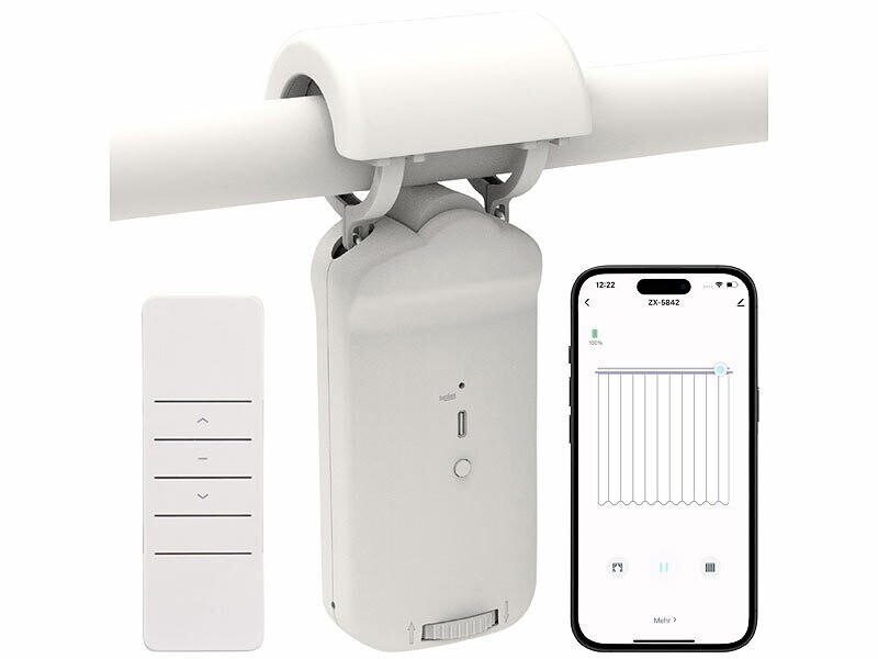 Ouvre-rideau automatique connecté wifi avec télécommande sans fil