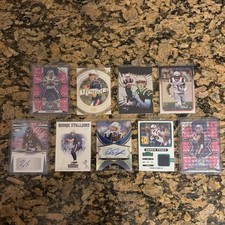 New England Patriots NFL 9 Card Lot - RCs, Relic, Autos