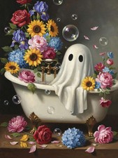 Halloween Ghost 5D Diamond Painting Kit 11.8 x 15.7 Inch DIY Craft