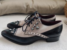 PRADA scarpe donna size EU 36,5 tacco basso allacciate vitello spazzolato 