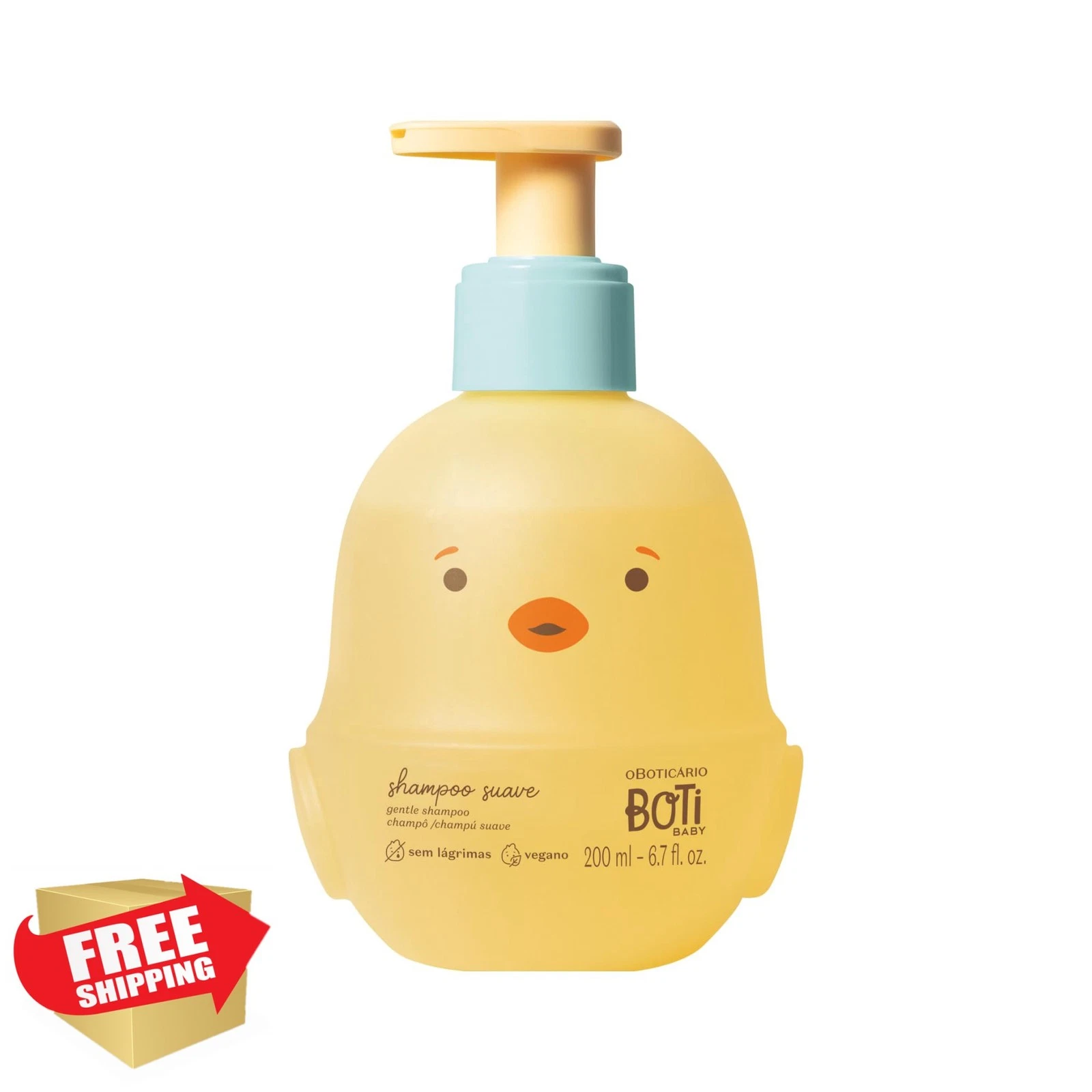 O Boticario Boti Baby Shampoo Hypoallergenic Tear-Free Vegan
