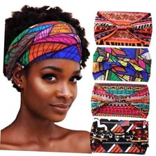Boho Knotted Hairbands - Wide Head Wraps - African Style A