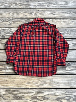 Vintage 40s 50s McGregor 100% Wool Flannel USA Button Up Shirt S