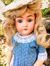Handwerck Antique Bisque Head Doll 23" Jointed Compo Body Sleep Glass Eyes