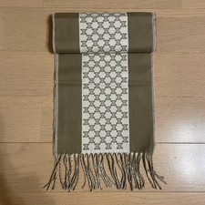 CELINE wool and cashmere scarf / shawl in beige