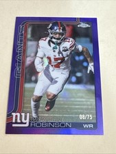 2025 Topps Chrome Wandale Robinson /75 Purple Refractor New York Giants
