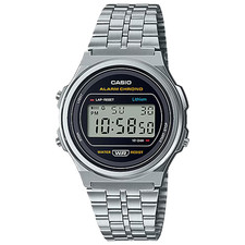 CASIO A171WE-1A A171WE A171 VINTAGE SERIES SILVER DIGITAL WATCH