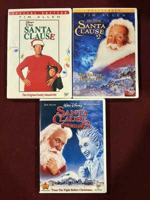 THE SANTA CLAUSE Trilogy (1, 2, 3 Escape Clause) - 3 DVD - Tim Allen - Christmas