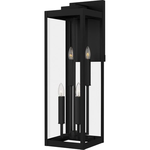 Earth Black Four Light Outdoor Wall Mount from the Westover Collection - Picture 1 of 5
