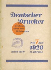 "Das grüne Haus DRESDEN" in "Deutscher DRUCKER" Int. PRESSA 1928 Litho Stuttgart