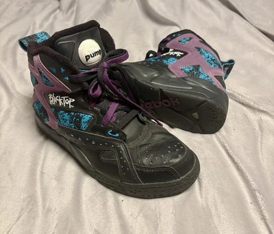 Reebok Blacktop Battleground Black Extreme Purple Mens Size 13 RARE Vintage