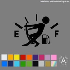 Gas Consumption Vinyl Decal, Sticker, Gas Tank , Fuel Gauge, JDM, Empty, Funny 