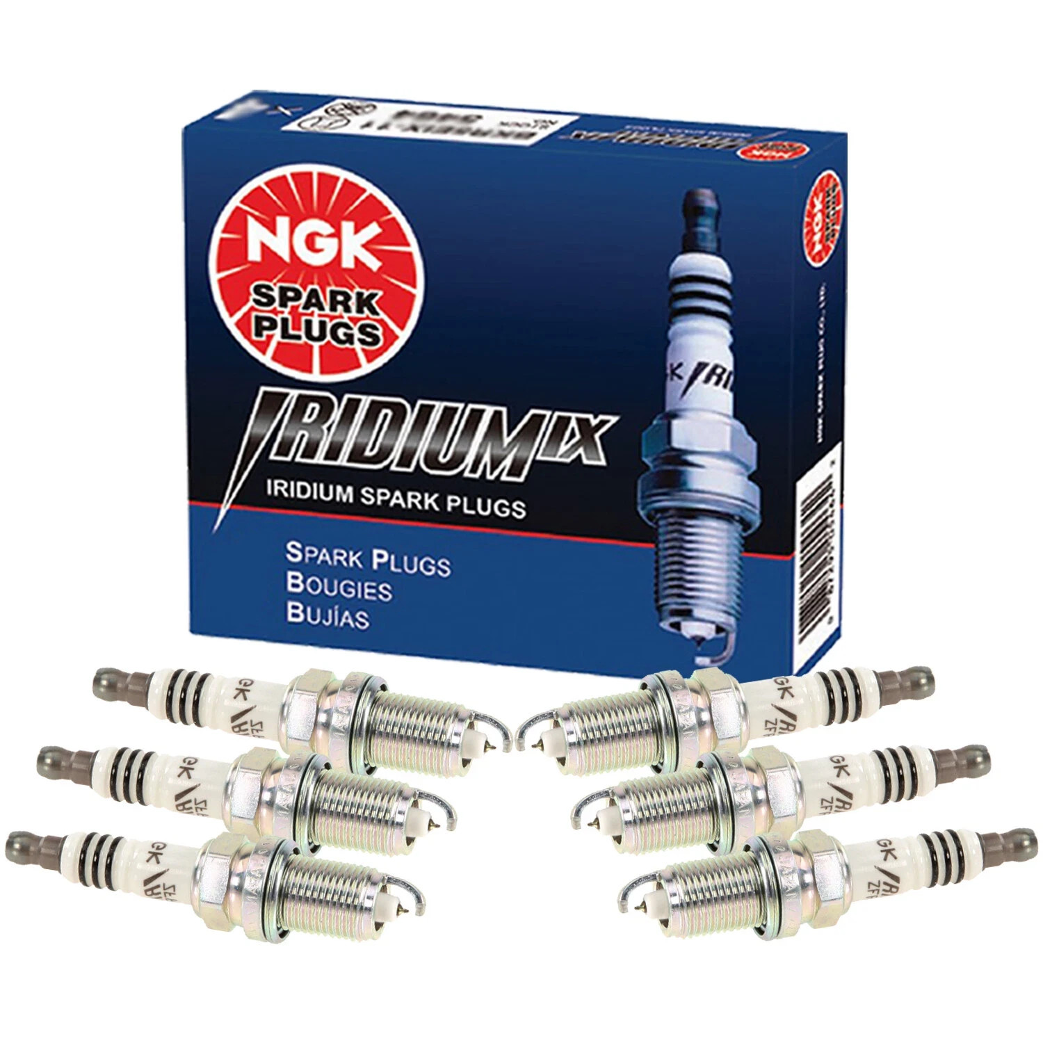 NGK Set of 6 Iridium IX Spark Plugs For Dodge Jeep Mitsubishi Ram V6