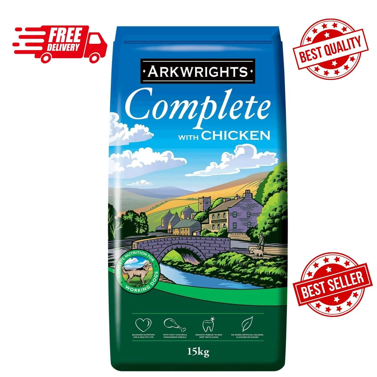 Arkwrights Complete Chicken Dry Dog Food 15kg