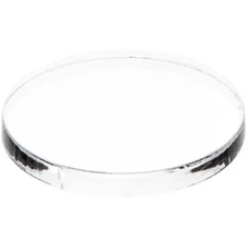 Plymor Clear Acrylic Round Standard-Edge Display Base, 2" W x 2" D x 0.25" H