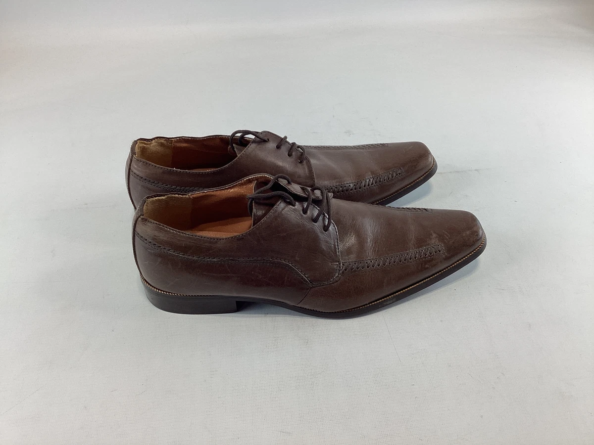 Mens Marco Vicci Brown Leather Dress Shoes 11 NWOB eBay