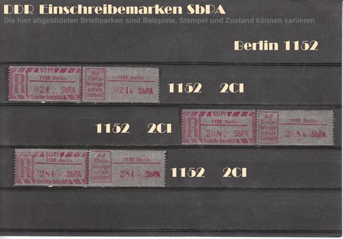 DDR R-Zettel SbPA Einschreibemarken BERLIN 1114 bis 1199 postfrisch ** LOT - Bild 11 von 19