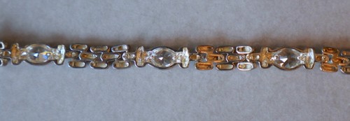 925 OTC Sterling Silver Bracelet w/ Colorless Stones 7.25” - Picture 7 of 9